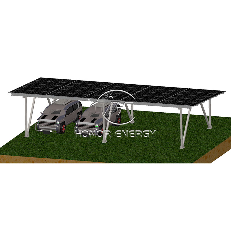 Steel W type solaris carport in monte