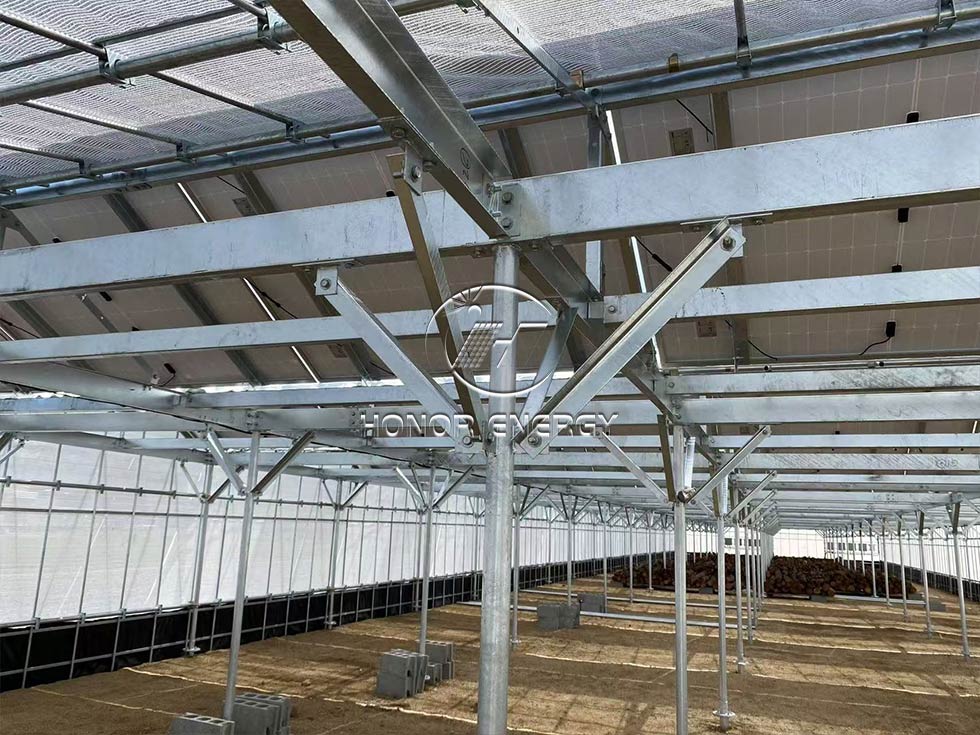 Steel Greenhouse Solar Farmland Mount