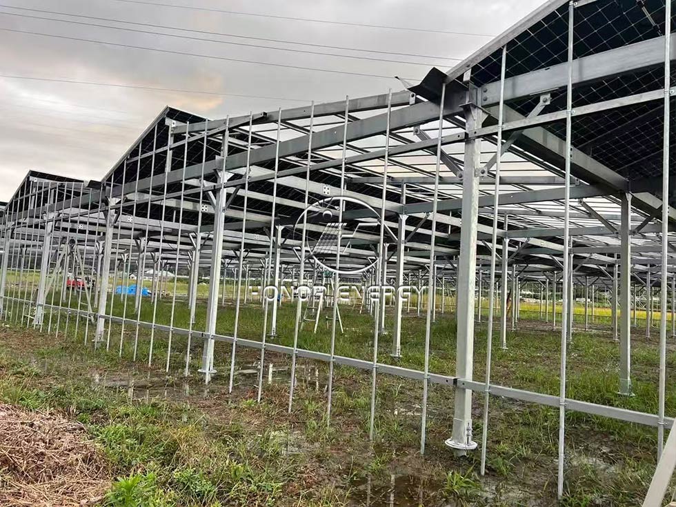 Steel Greenhouse Solar Farmland Mount