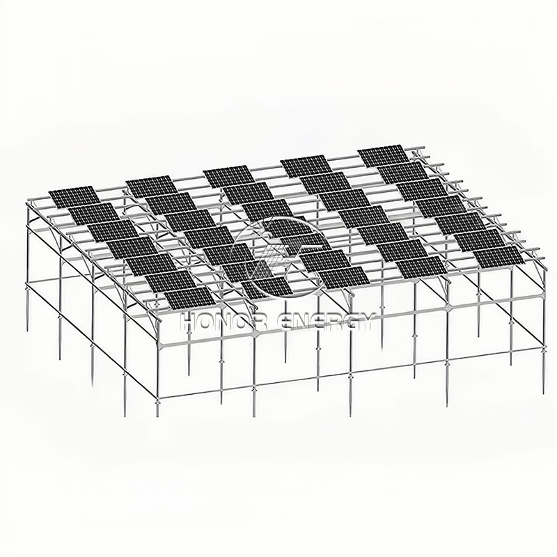 Steel One Row Type Solar Farmland Mount
